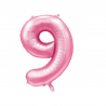 Globo Foil Número 9 Rosa Baby 110 cm