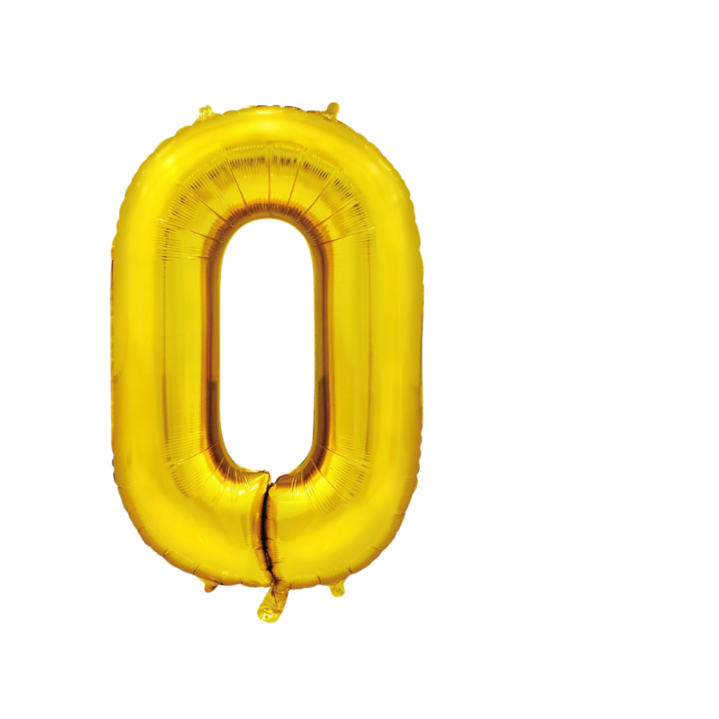 Globo Foil Número 0 – 110 cm Color Oro