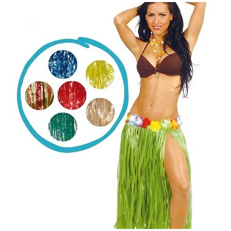 Falda Hawaiana Flores Verde...