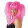 Peluca con Coletas Rosa