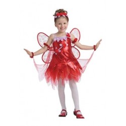 Disfraz de Hada Roja para niña