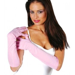 GUANTES ROSAS LARGOS 45 CM.