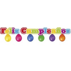 Guirnalda Feliz Cumpleaños + globos