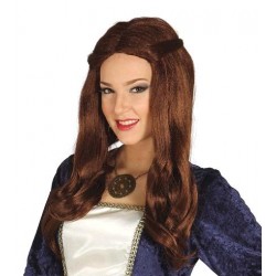 Peluca Castaña Medieval