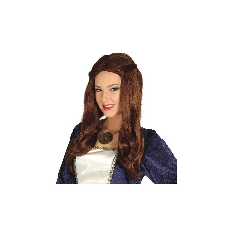 Peluca Castaña Medieval