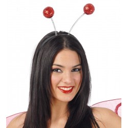 Diadema Bolas Rojas Purpurina