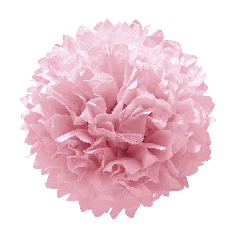 Pompon Rosa Colgante