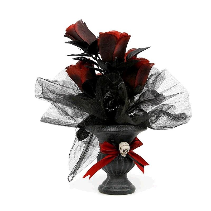 MACETA CON ROSAS PARA TUMBA