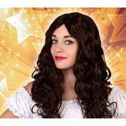 PELUCA CASTAÑA ONDAS 76 CM.