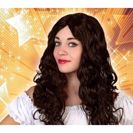 PELUCA CASTAÑA ONDAS 76 CM.