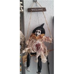 COLGANTE BRUJA COLUMPIO LUZ/SON.60 CM.