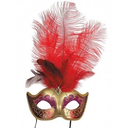 Antifaz Veneciano con Plumas