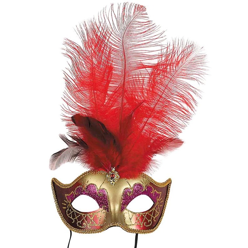 Antifaz Veneciano con Plumas
